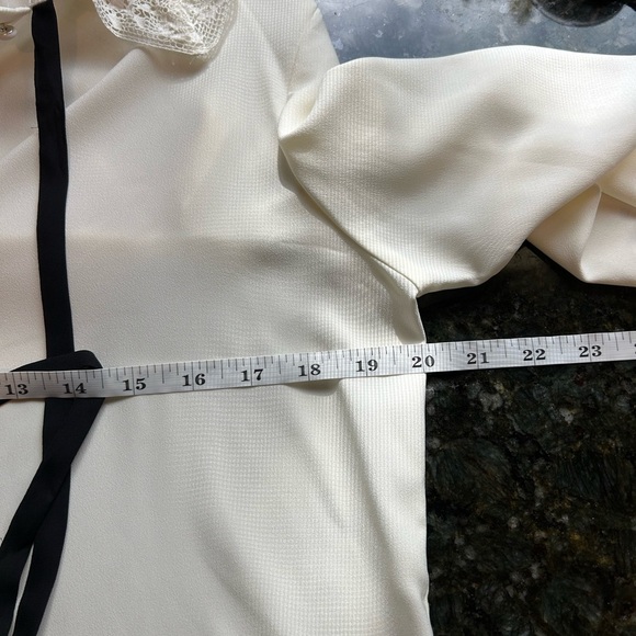 NWOT Joie button down silky blouse with lace collar. Light academia. Victorian. - Picture 12 of 14